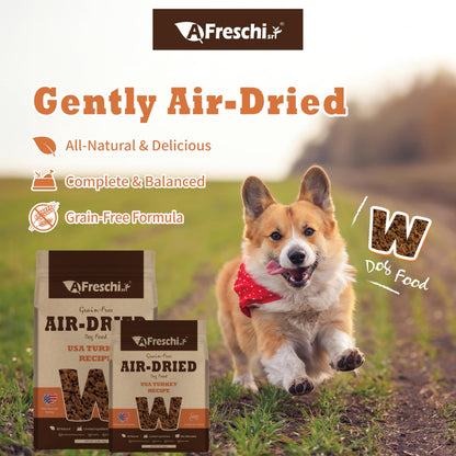 AFreschi Air-Dried Dog Food Turkey Recipe 2.2 lb, All-Natural, Complete & Balanced, Single-Animal Protein, Grain-Free, High-Protein, Limited Ingredients