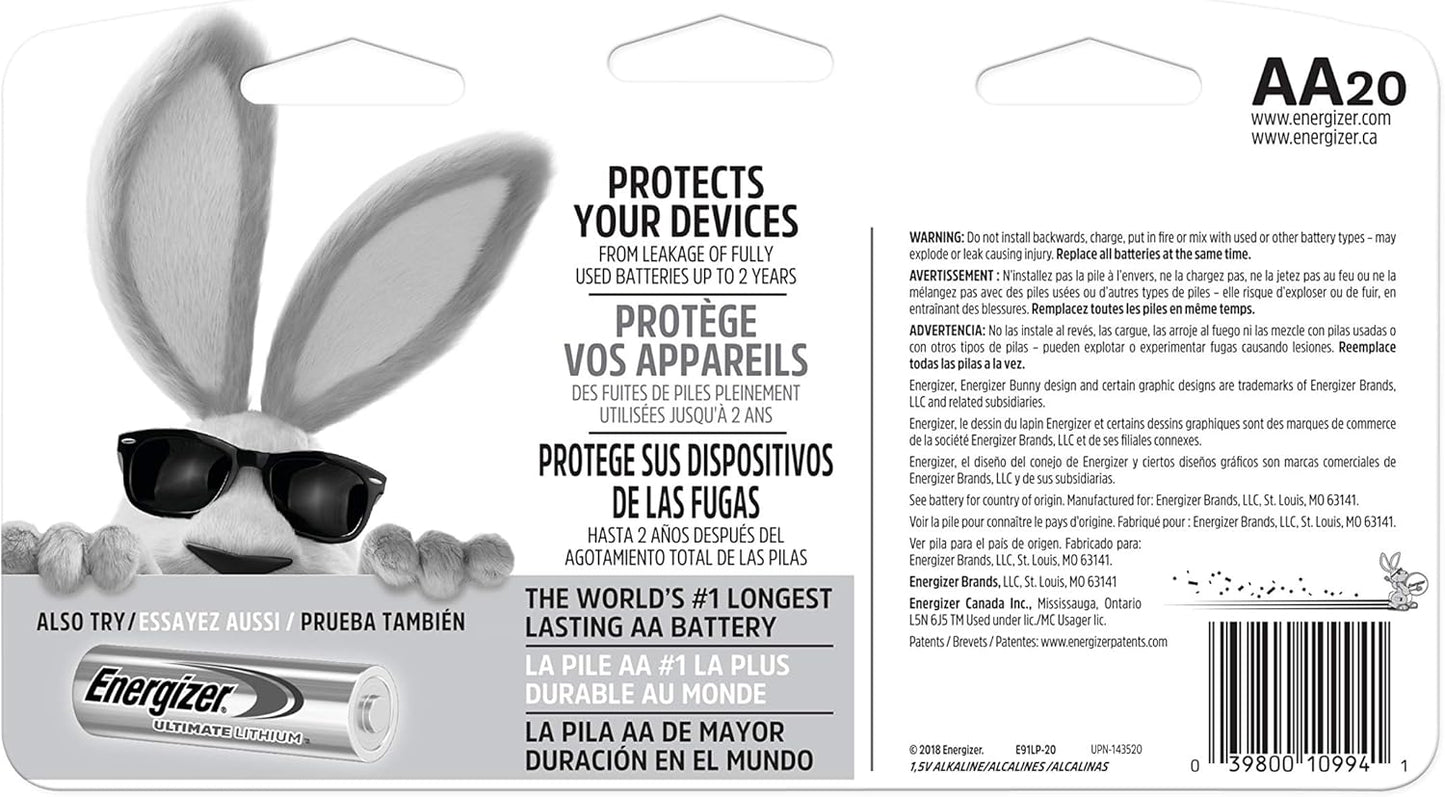 Energizer AA Batteries, MAX Double AA Battery Alkaline, 4 Count