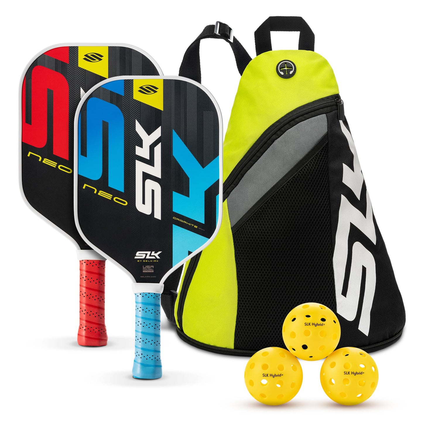 Selkirk Sport SLK Pickleball Paddles Set of 2 | Designed in The USA | Choose The SLK Neo Graphite, SLK Neo Fiberglass Pickleball Set or SLK Atlas Pickleball Bundle