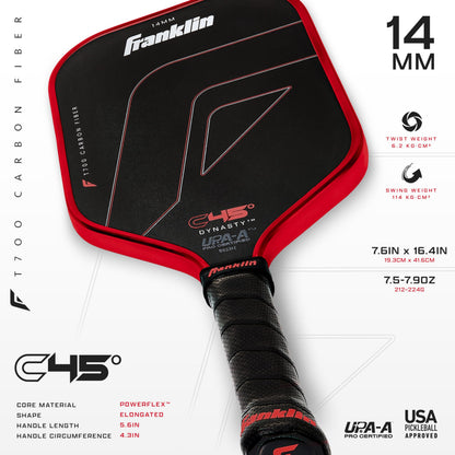 Franklin Sports PRO Pickleball Paddles – C45 Carbon Fiber Series - Official USAP + UPA Approved – Pro Player Design