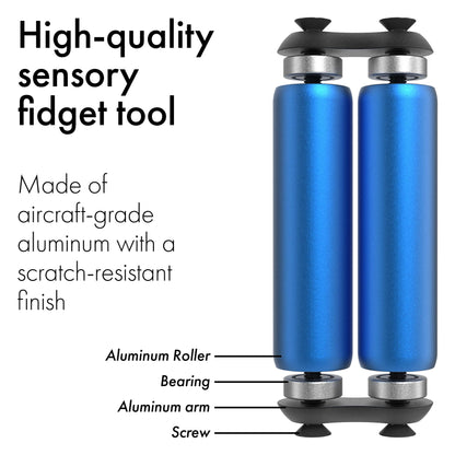 ONO Roller - Handheld Fidget Toy for Adults | Help Relieve Stress, Anxiety, Tension | Promotes Focus, Clarity | Compact, Portable Design (Junior Size/ABS Plastic, Purple)