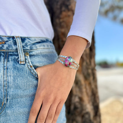 Turquoise Bracelet Sterling Silver 925 Genuine Gemstones