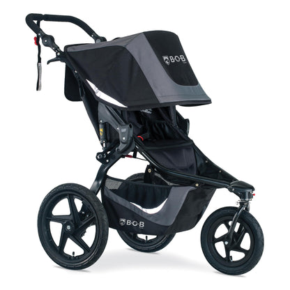BOB Gear Revolution Flex 3.0 Duallie Jogging Stroller, Double Stroller, Graphite Black