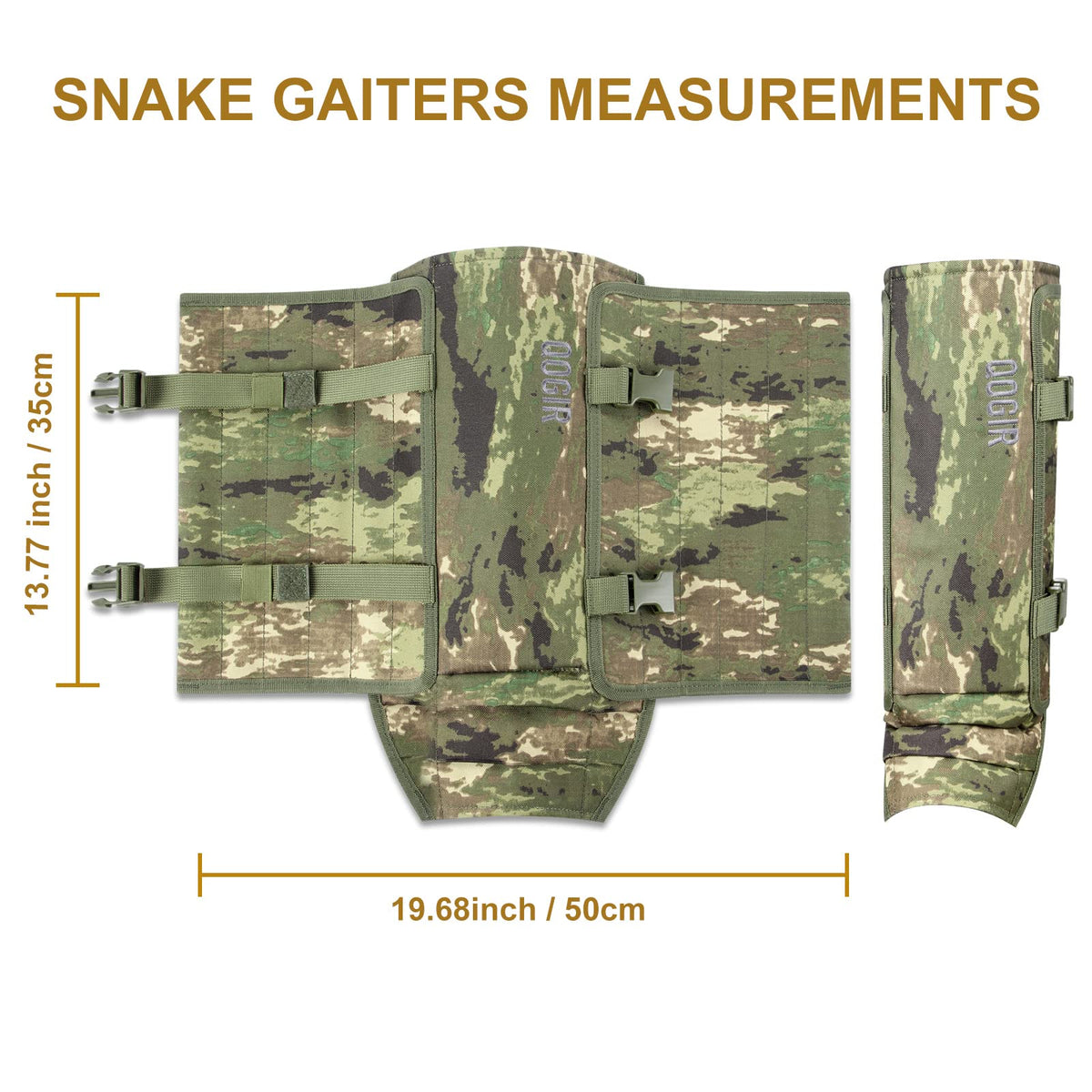 Snake Gaiters for Hunting: Durable Snake Guards, Snake Gaiter Leggings for Men & Women, Snake Bite Protection for Lower Legs, Snake Proof Gaiters with Adjustable Size