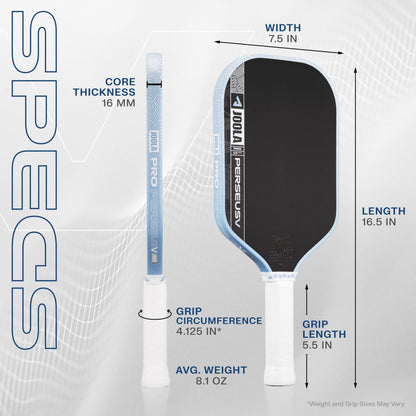 JOOLA Pro V Pickleball Paddle - 14mm/16mm - Raw Carbon Fiber Textured Surface - Enhanced Frame & Propulsion Core, USAPA & UPA-A Certified, NFC Chip Enabled, Premium Control & Lightweight Performance