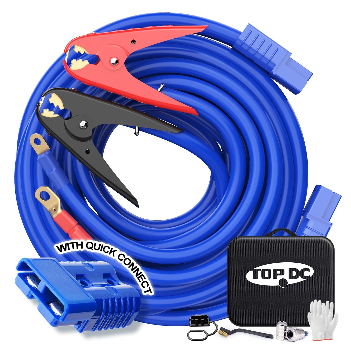 TOPDC 4 Gauge 20 Feet Jumper Cables for Car, SUV and Trucks Battery, Heavy Duty Automotive Booster Cables for Jump Starting Dead or Weak Batteries with Carry Bag, (TD-P0420)