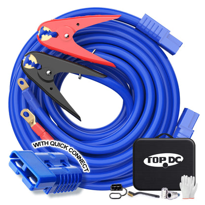 TOPDC 4 Gauge 20 Feet Jumper Cables for Car, SUV and Trucks Battery, Heavy Duty Automotive Booster Cables for Jump Starting Dead or Weak Batteries with Carry Bag, (TD-P0420)