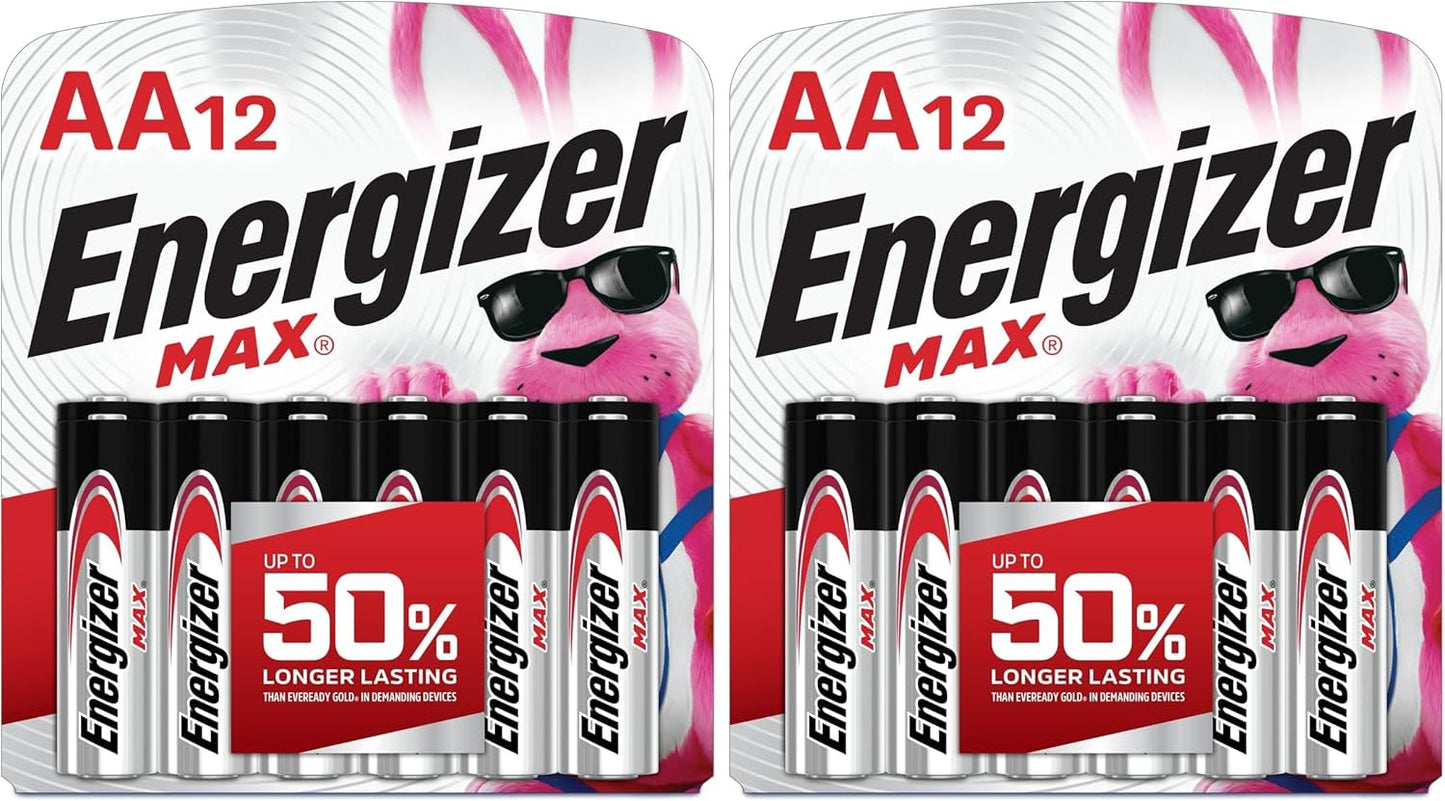 Energizer AA Batteries, MAX Double AA Battery Alkaline, 4 Count