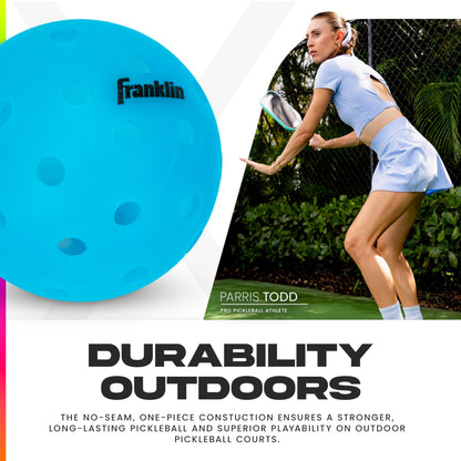 Franklin Sports X-40 Outdoor Pickleballs - Official Ball of USA Pickleball, APP Tour + US Open - Regulation Size