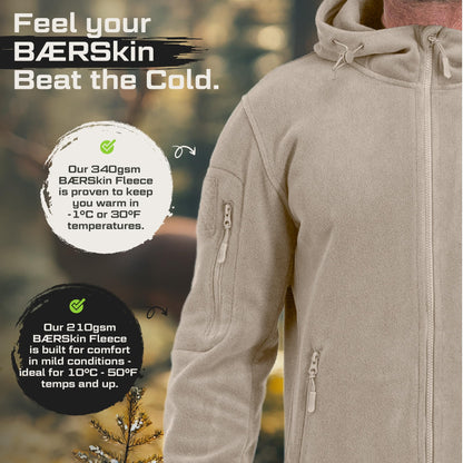 Baerskin Tactical Hoodie Jacket for Men 4.0 - Military Style Fleece Sweater for Cold, Rain, Wind or Snow