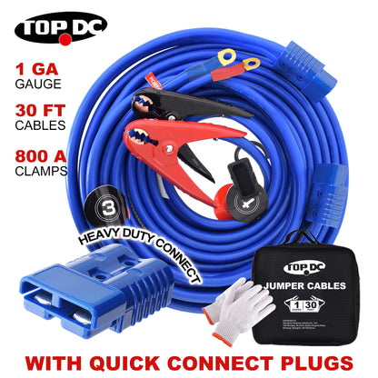 TOPDC 4 Gauge 20 Feet Jumper Cables for Car, SUV and Trucks Battery, Heavy Duty Automotive Booster Cables for Jump Starting Dead or Weak Batteries with Carry Bag, (TD-P0420)