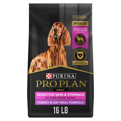 Purina Pro Plan Sensitive Skin and Stomach Dog Food Small Breed, Adult Salmon & Rice Formula - 4 lb. Bag