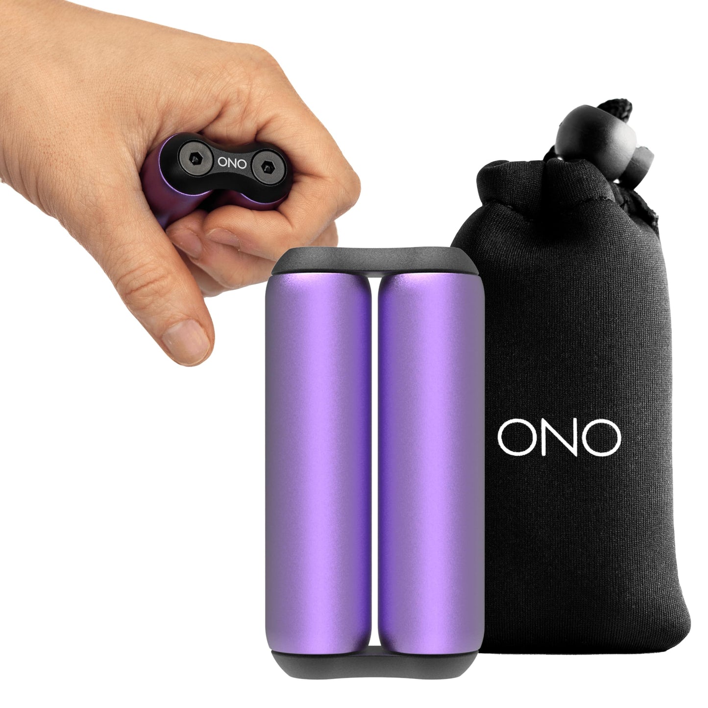 ONO Roller - Handheld Fidget Toy for Adults | Help Relieve Stress, Anxiety, Tension | Promotes Focus, Clarity | Compact, Portable Design (Junior Size/ABS Plastic, Purple)