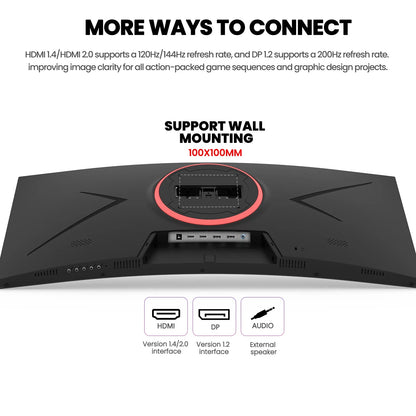 30" Curved Ultrawide Monitor WFHD 200Hz 1500R HDMI DP Black