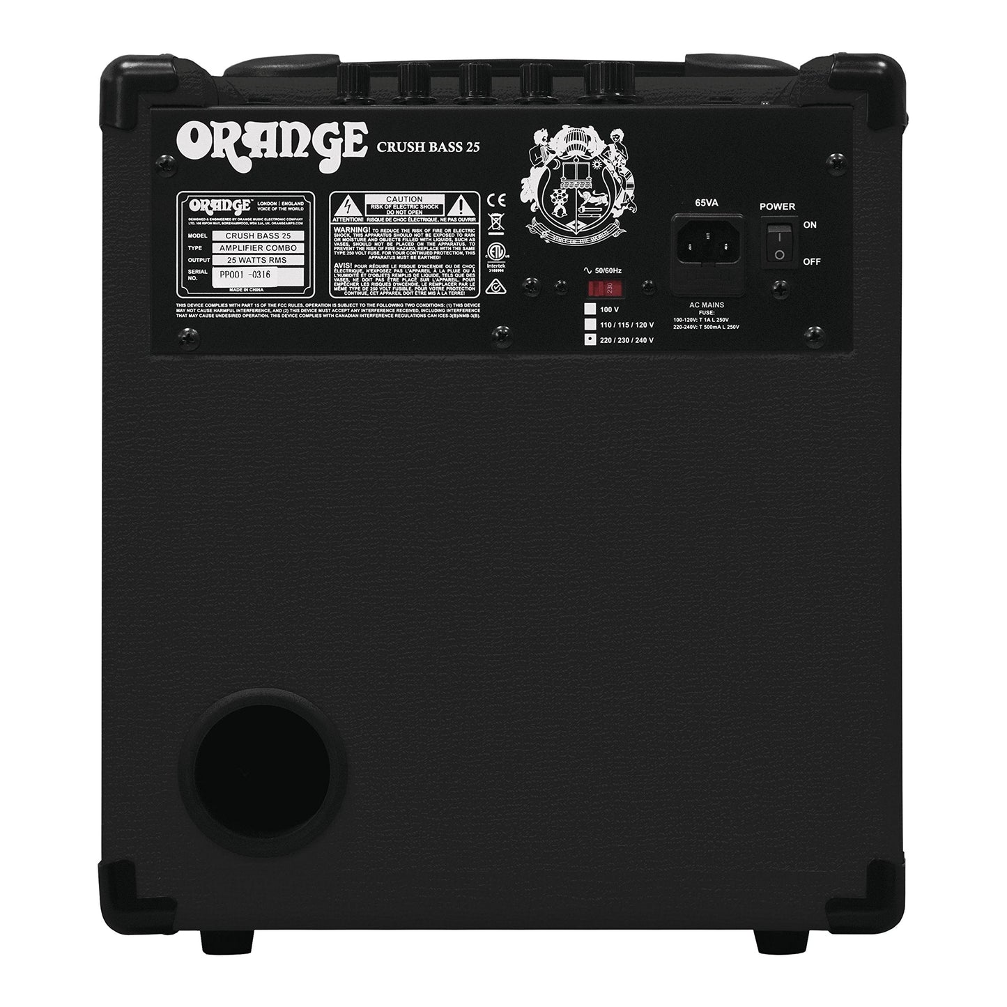Orange Crush Bass 100W Bass Guitar Combo Amp, Orange