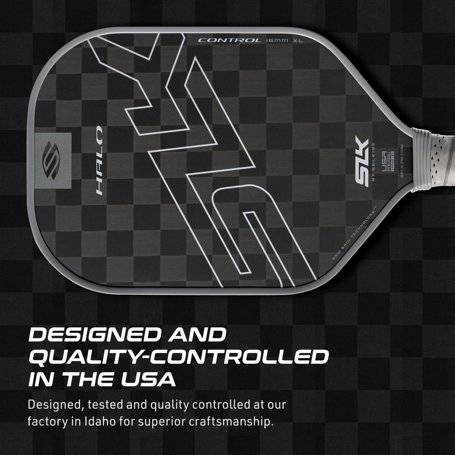 Selkirk Sport SLK Halo Raw Carbon Fiber Pickleball Paddle | Designed in The USA | Choose The T700 Raw Carbon Fiber Power, 18k Ultraweave Control, or Aramid Fiber Linkweave Thermoformed Pro