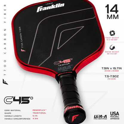 Franklin Sports PRO Pickleball Paddles – C45 Carbon Fiber Series - Official USAP + UPA Approved – Pro Player Design
