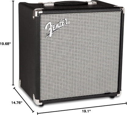Fender Rumble 25 V3 Bass Amplifier, Bass Combo Amp, 25 Watts, with 2-Year Warranty, 8 Inch Speaker, with Overdrive Circuit and Mid-Scoop Contour Switch