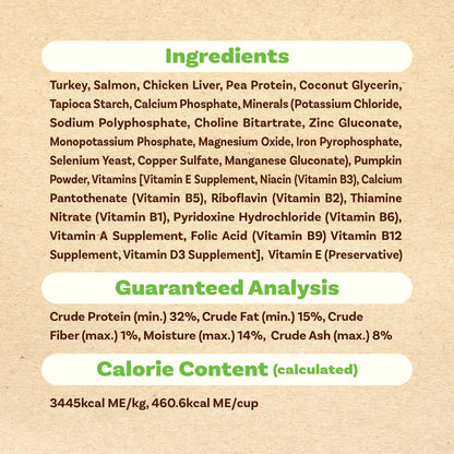 AFreschi Air-Dried Dog Food Turkey Recipe 2.2 lb, All-Natural, Complete & Balanced, Single-Animal Protein, Grain-Free, High-Protein, Limited Ingredients