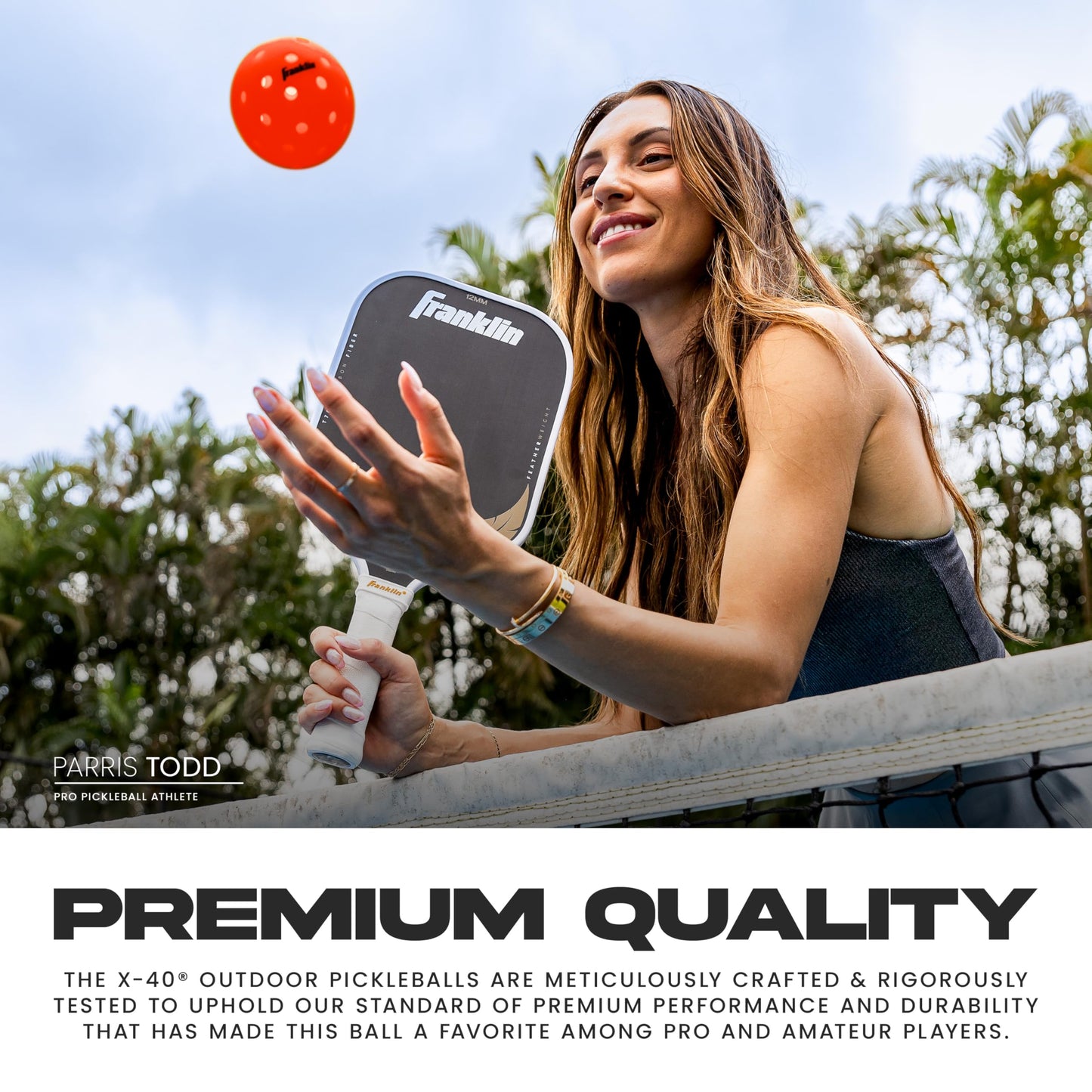 Franklin Sports X-40 Outdoor Pickleballs - Official Ball of USA Pickleball, APP Tour + US Open - Regulation Size