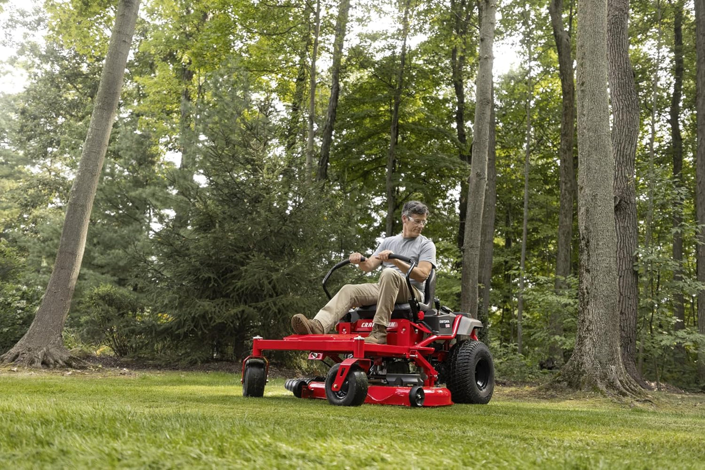 Craftsman 46" Gas Zero-Turn Riding Lawn Mower with 22.0 HP* Kohler 7000 Series Engine, Gas Lawn Tractor with Dual Hydrostatic Transmission, Red/Black