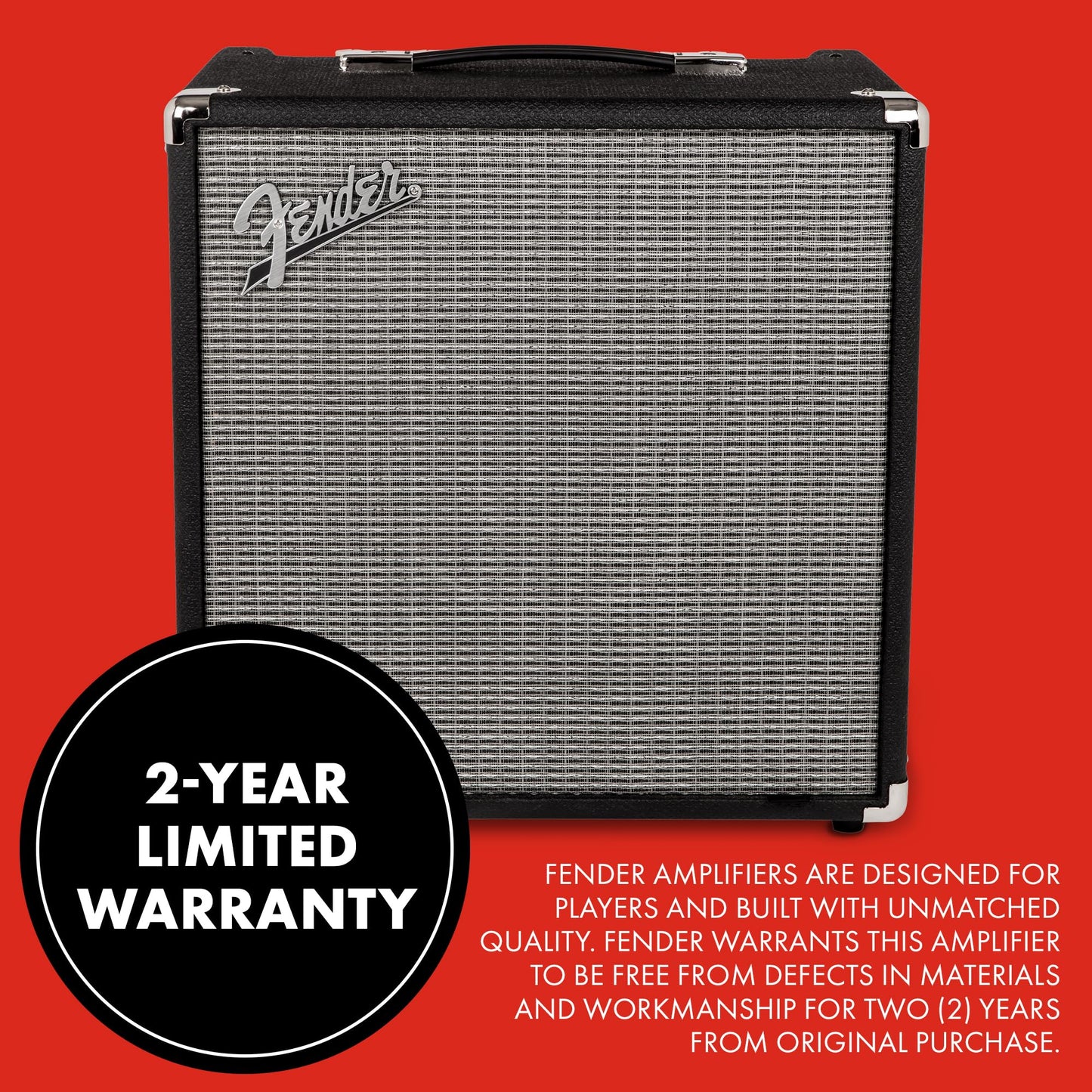 Fender Rumble 40 V3 Bass Amp for Bass Guitar, 40 Watts, with 2-Year Warranty Speaker, with Overdrive Circuit and Mid-Scoop Contour Switch