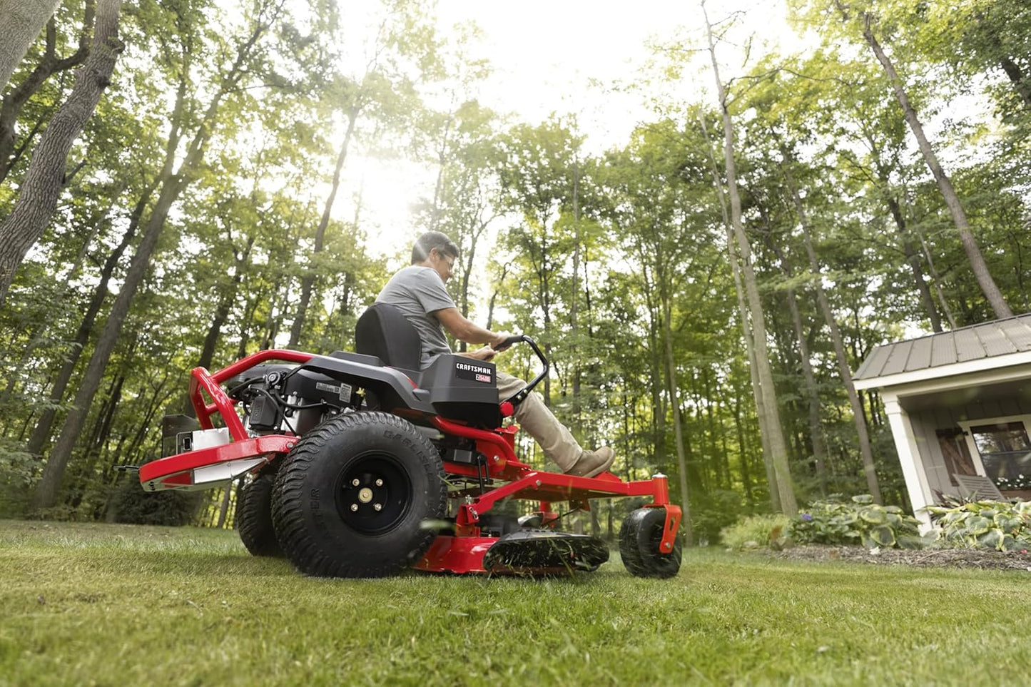 Craftsman 46" Gas Zero-Turn Riding Lawn Mower with 22.0 HP* Kohler 7000 Series Engine, Gas Lawn Tractor with Dual Hydrostatic Transmission, Red/Black