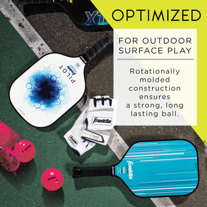 Franklin Sports X-40 Outdoor Pickleballs - Official Ball of USA Pickleball, APP Tour + US Open - Regulation Size