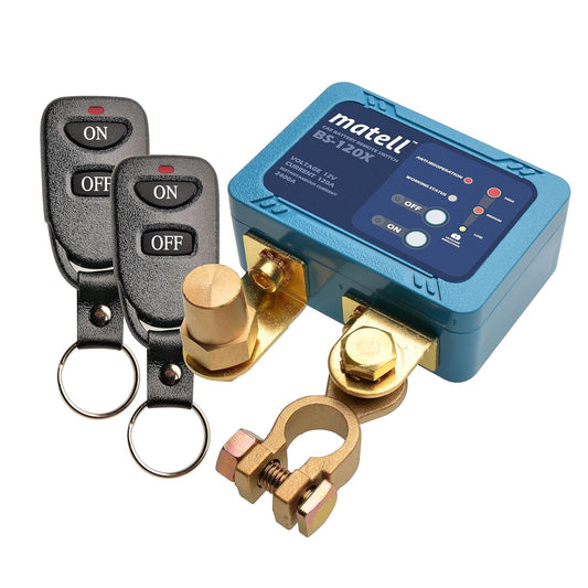 matell DC 12V Remote Battery Disconnect Switch Smart Voltage Control Battery Kill Switch for Car Anti Theft Battery Shut Off Switch