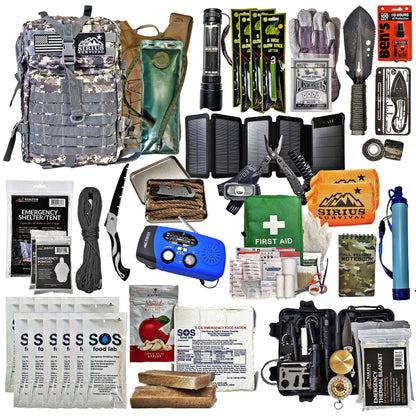 Bug Out Bag - Premium Bugout Backpack Pre-Packed Survival Kit - Ultimate 72 Hour Backpack Survival Kit - Comprehensive Survival Items - Go Bag Emergency
