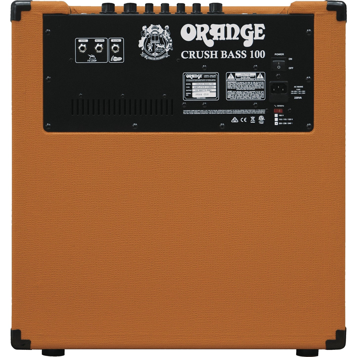 Orange Crush Bass 100W Bass Guitar Combo Amp, Orange