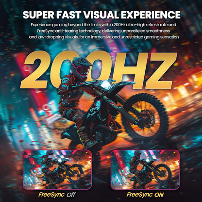 30" Curved Ultrawide Monitor WFHD 200Hz 1500R HDMI DP Black