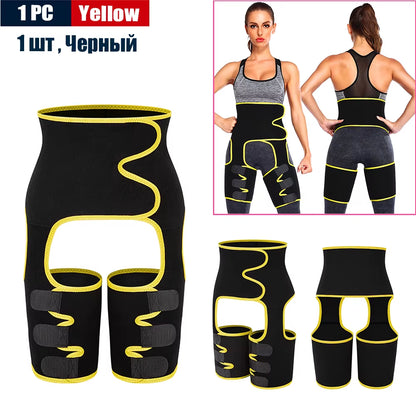 Body 3-In-1 Waist and Thigh Trimmer for Women Weight Loss Butt Lifter Waist Trainer Slimming Support Belt Hip Raise Shapewear