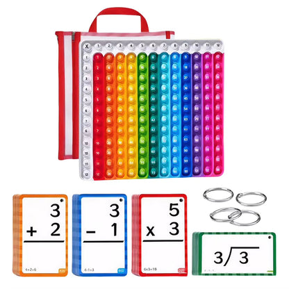 Math Flash Cards Fidget Chart Math Game Addition Subtraction Division Multiplication Cards for Kids in 3Rd 4Th 5Th 6Th Grade