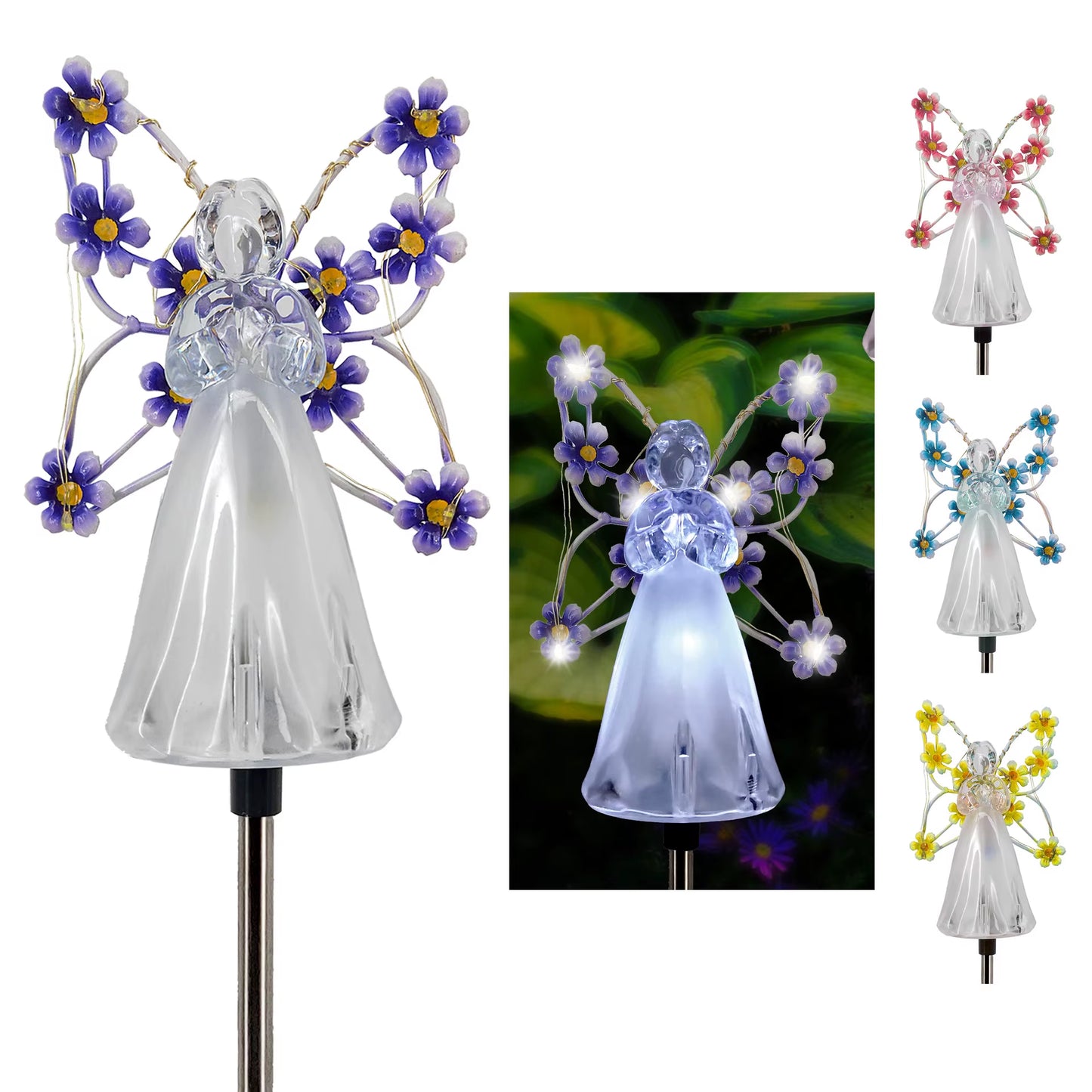 Celestial Garden Angel Lamp – Customizable Sunlight Outdoor Lighting for Your Garden