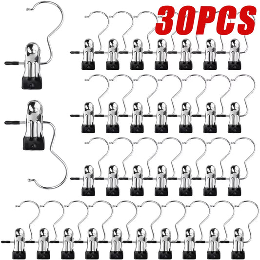 SpaceSaver 360° Rotating Boot Hanger – Portable & Space-Saving Stainless Steel Clip for Closet & Travel